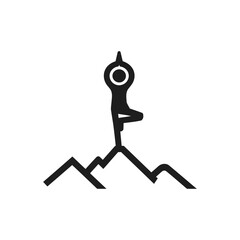 Mountain Yoga Balance Icon