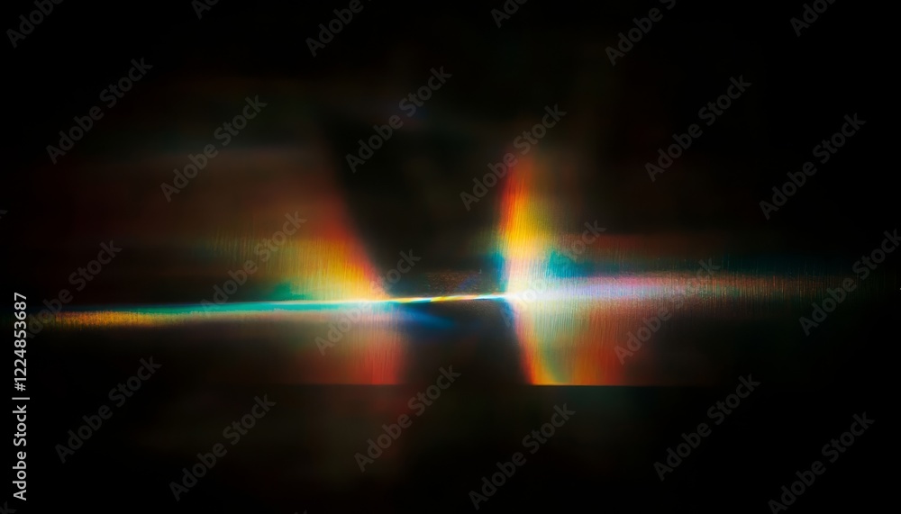 Poster abstract lens flare effects adding depth to images.
