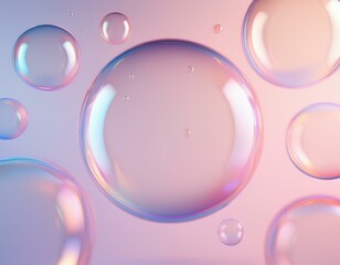 浮かんでいるガラスのシャボン玉