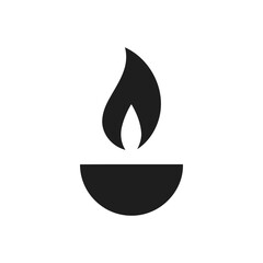 Simple Candle Flame Icon