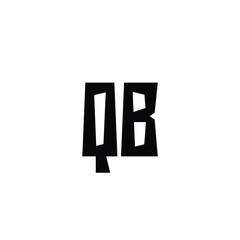 QB monogram logo design letter text name symbol monochrome logotype alphabet character simple logo
