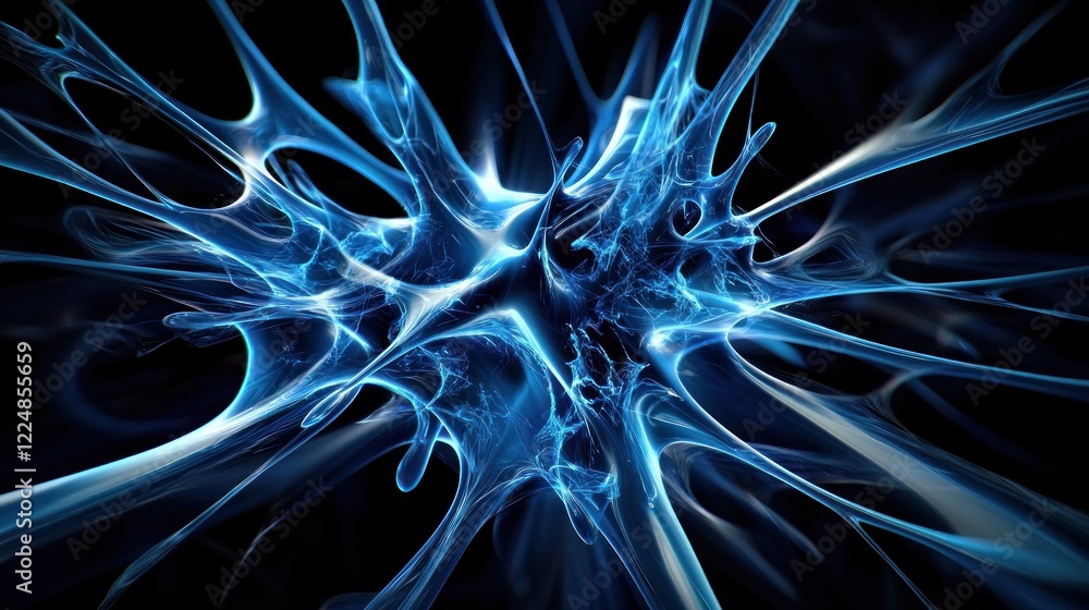 Poster intricate neural network structure