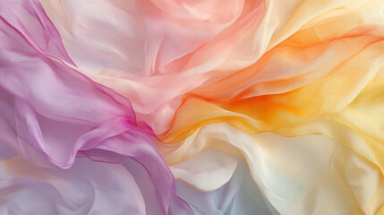 Obraz premium Silky Pastel Fabric Flow in Soft Colors