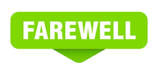 farewell sticker. farewell sign on transparent background