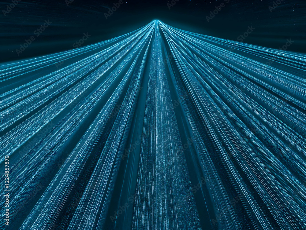 Poster Abstract Blue Light Rays Converge Dynamically in a Dark Background with Subtle Stars