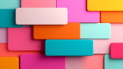Fototapeta premium Colorful Rectangles Overlapping in a Vibrant Pattern Ideal for Backgrounds and Abstract Designs