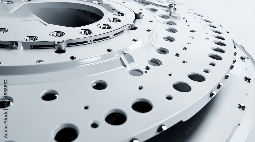 Poster close-up view of intricate mechanical components showcasing precision engineering and design (2)