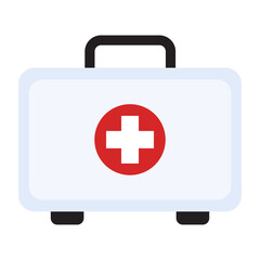 Obraz premium Medical Element with Flat Cartoon Design. Vector Illustration on White Background.