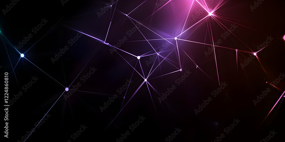 Poster abstract background with interconnected lines and glowing nodes creates futuristic vibe