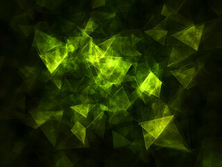 Naklejka premium Abstract Green Triangles Form a Dynamic and Intricate Background Design