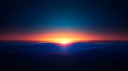 Fototapeta premium Sunset over rolling hills vibrant colors serene landscape
