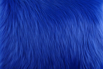 Fototapeta premium Close-up of vibrant blue faux fur texture, creating a soft, luxurious, and visually appealing background.