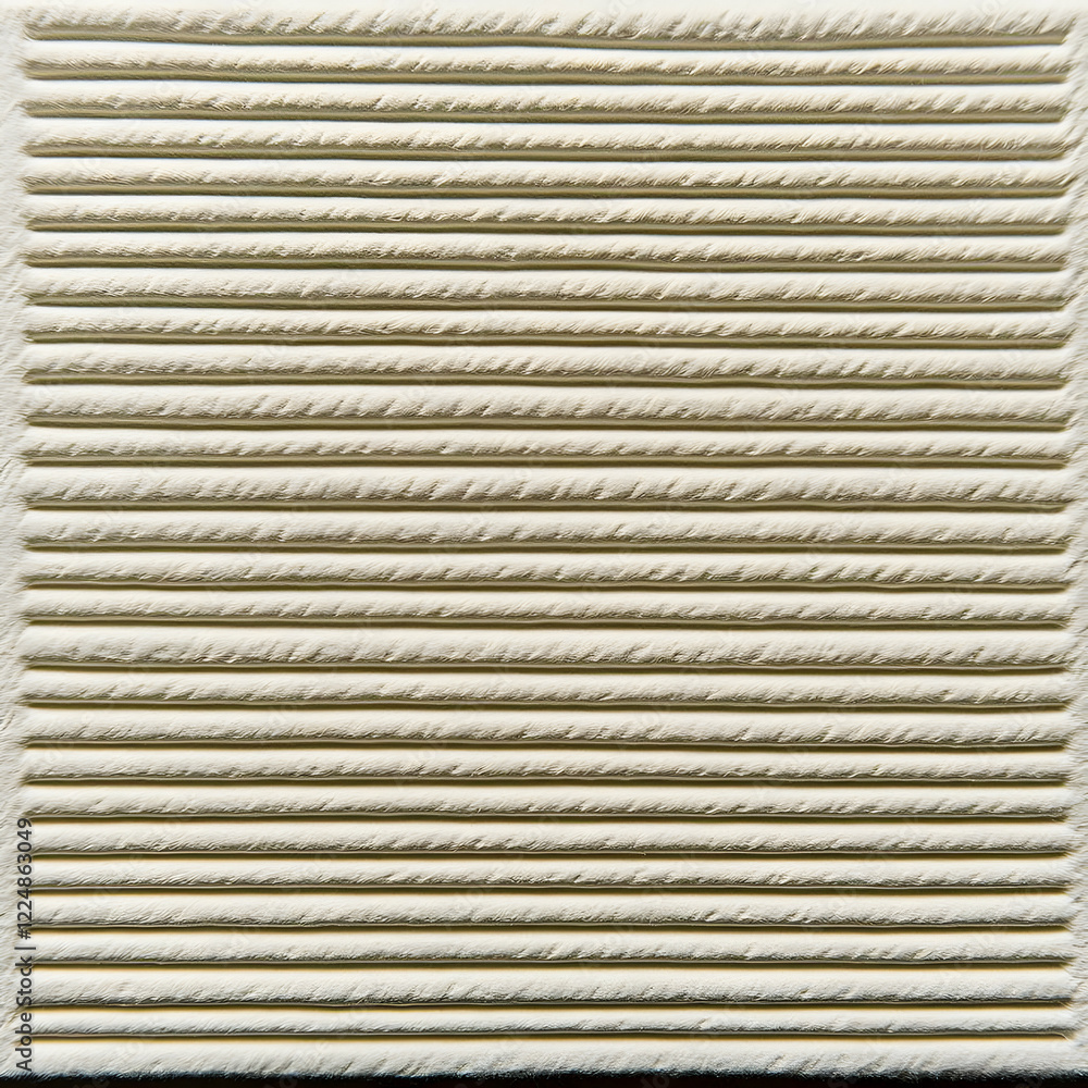 Poster close-up photo shows textured horizontal lines with subtle brushstrokes effect in light beige color.