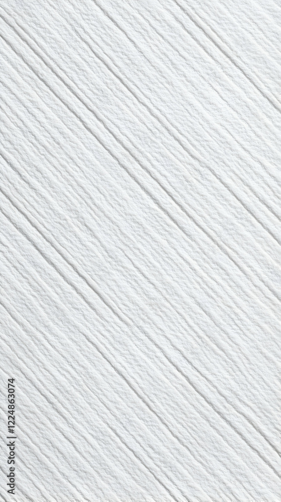 Poster white textured fabric background displays diagonal stripes with subtle surface details for design.
