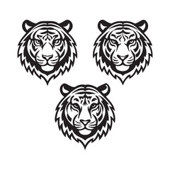 Powerful Tiger Head Graphic Design
