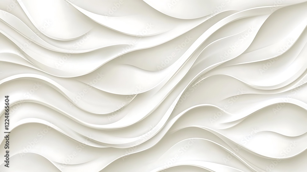 Poster abstract white wave pattern background design