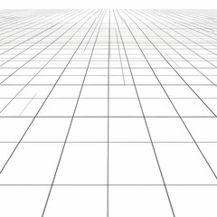 Abstract Grid Background Creates a Perspective Illusion with Intersecting Lines and Geometric Shapes.