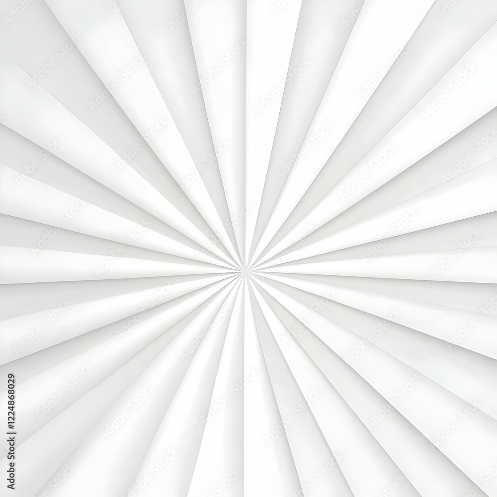 Poster white abstract background with 3d radial lines creates a dynamic visual