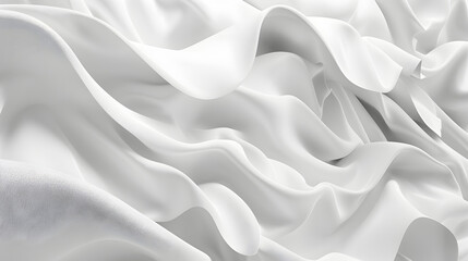 Fototapeta premium A close-up of flowing white fabric, showcasing texture and movement.