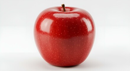 red apple on white