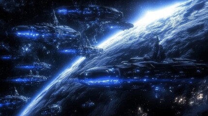 A representation of a digitally interconnected universe.