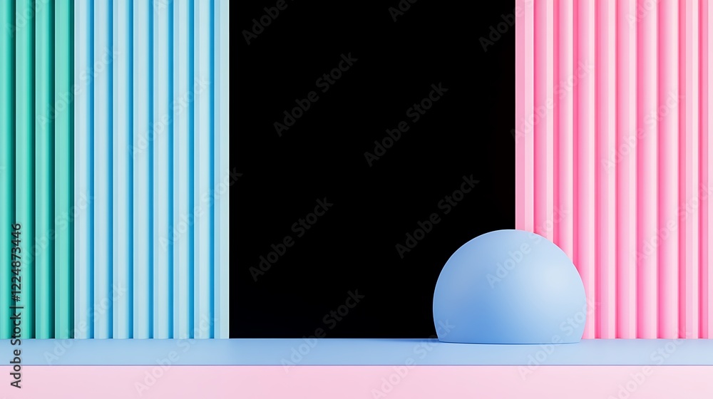 Aufkleber vibrant geometric composition with soft colors and textured backgrounds for modern design projects