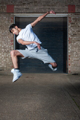 Defying Gravity. A series of images of dancers creating abstract shapes while frozen in midair in...