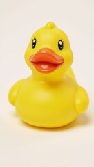 A playful yellow rubber toy shaped like a duck