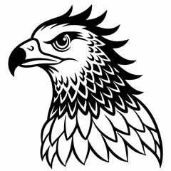 eagle head icon vector silhouette