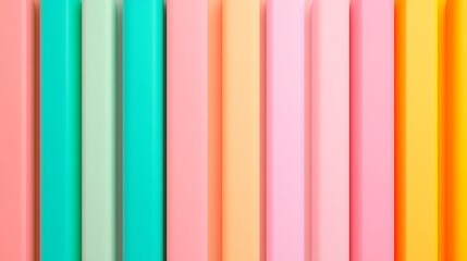 Obraz premium Vibrant Vertical Stripes of Pastel Colors and Textures for Creative Background or Design Projects