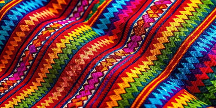 Peruvian Ikat Textile Pattern:  Vibrant Indigenous Fabric Design
