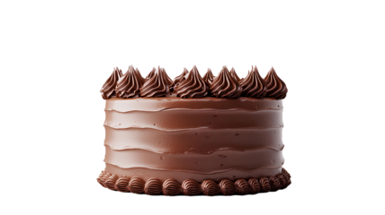 chocolate cake on transparent background