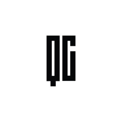 QC monogram logo design letter text name symbol monochrome logotype alphabet character simple logo