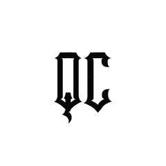 QC monogram logo design letter text name symbol monochrome logotype alphabet character simple logo
