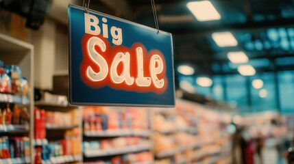 Eye-Catching Sale Sign in Modern Store