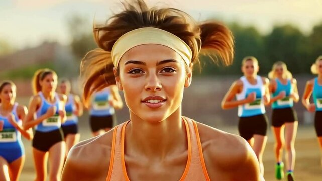 Strong Female Athlete Competing and Breaking Barriers on Women's Equality Day - Powered by Adobe