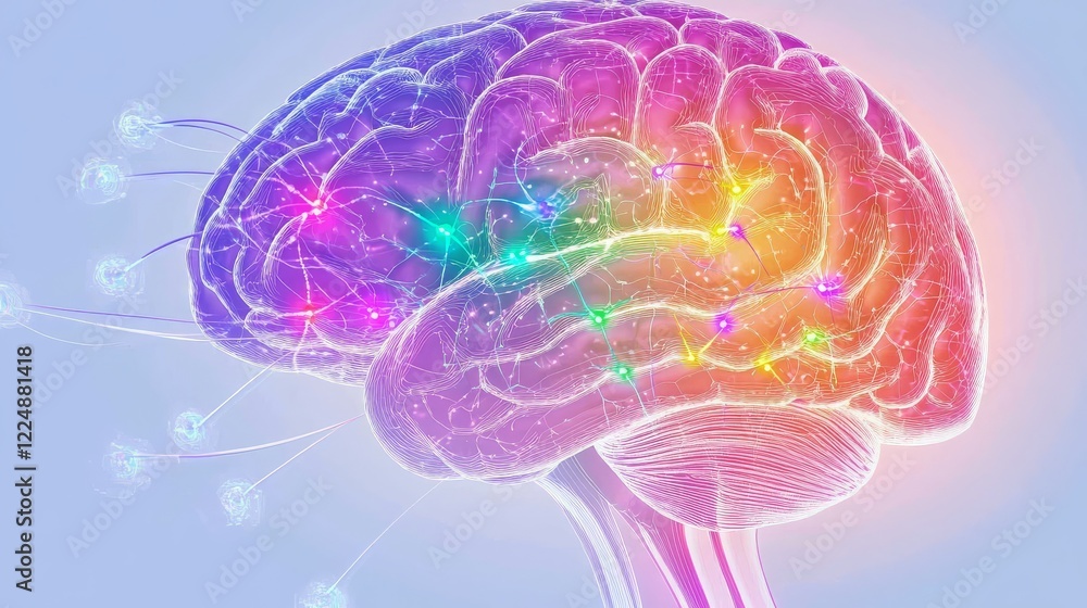 Poster a visual representation of neural signal transmission.