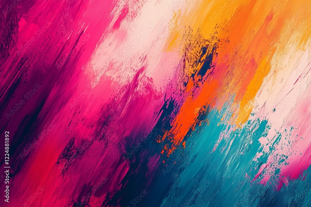 Poster dynamic color palette enhances abstract design