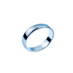 Elegant Silver Wedding Band Jewelry Store Product Photo Bright Studio Close-Up Timeless Love Symbol