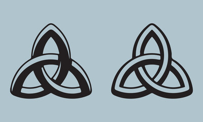 Obraz premium Celtic Knot Silhouette illustration ;illustration, vector, celtic knot, celtic style, in silhouette, pattern, green color, luck, no people, clover, celtic cross, irish culture, st. patrick's day, cl