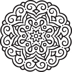 Beautiful flower art and mandala vector design