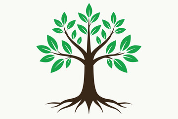 Fototapeta premium Tree vector illustration featuring a nature-inspired graphic design for microstock use.