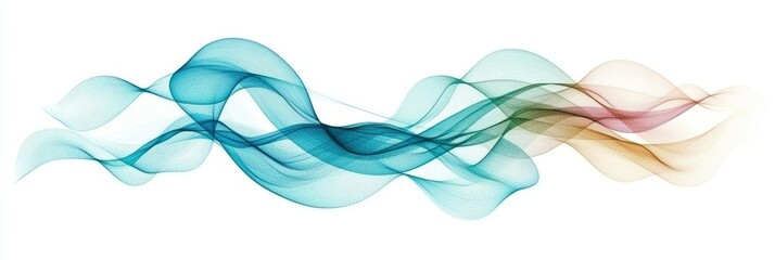 Abstract Flowing Blue Ribbons. Elegant Design with Smooth Gradients and Vivid Colors.
