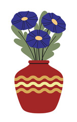 Vector isolated flat simple bouquet of flowers