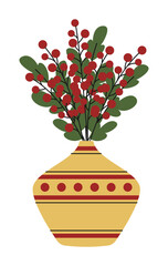 Vector isolated flat simple bouquet of berries