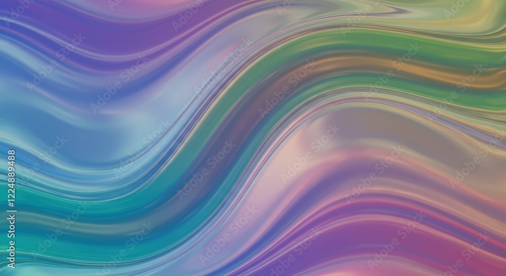 Aufkleber colorful abstract wavy background with gradient multicolored flowing lines