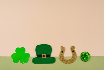 St. Patricks Day background with shamrock