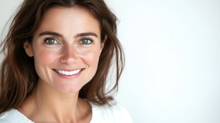 Naklejka premium Beautiful Russian Woman SmilingFictional Character Created By Generative AI
