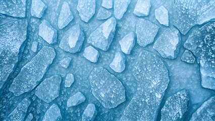 icy stone texture with cracks filled with luminous blue and white frost