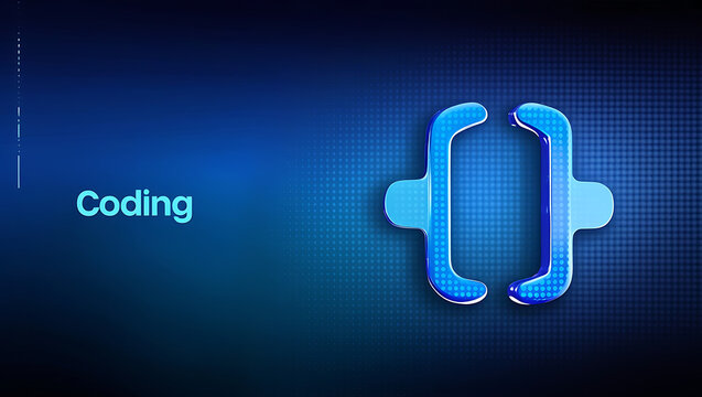 Coding and Programming Concept: Digital Innovation in Software Development,  coding illustration, programming design, web development, artificial intelligence, machine learning.